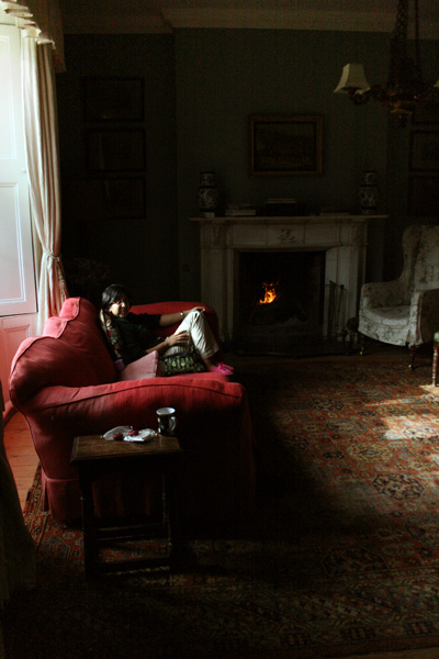by the fire, lisnavagh house
