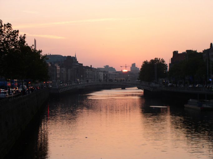 dublin city sunset