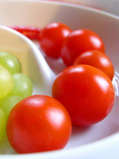 grapes and tomatoes
