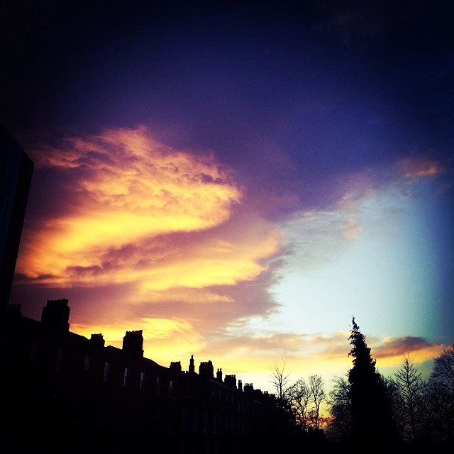 Dramatic sky over Dublin