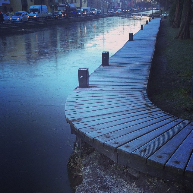 Frozen canal