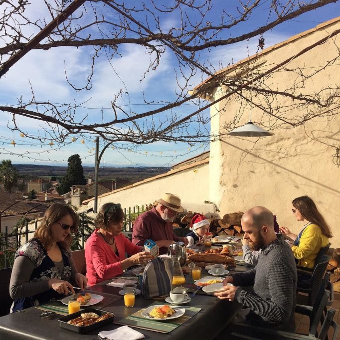 Christmas breakfast on the terrace